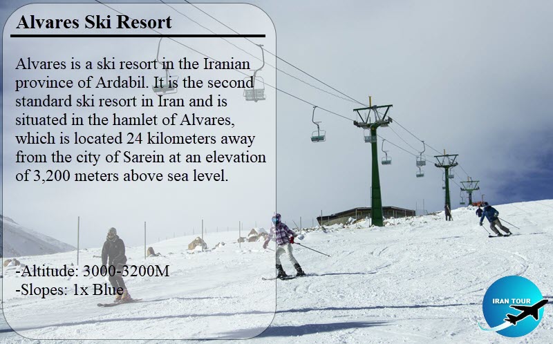 Alvares ski resort is located North-West of Iran, in Ardabil Province.