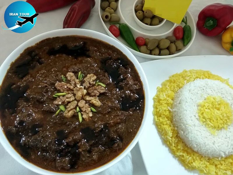 Slow-cooked stews known as Khoresht and elaborate rice dishes in Iran