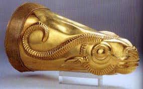 Golden rhyton from Iran's Achaemenid period.