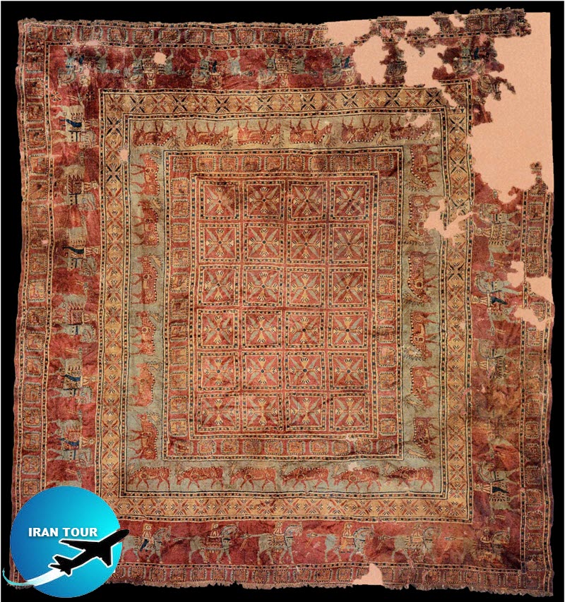 The Pazyryk rug is one of the oldest carpets in the world, dating around 5th c. BC.