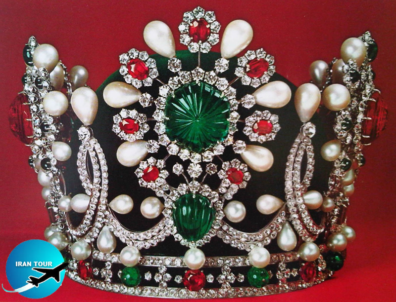 Crown used by Farah Pahlavi. The crown has been made using selected gems from the Treasury, by Van Cleef et Arpels in 1967.