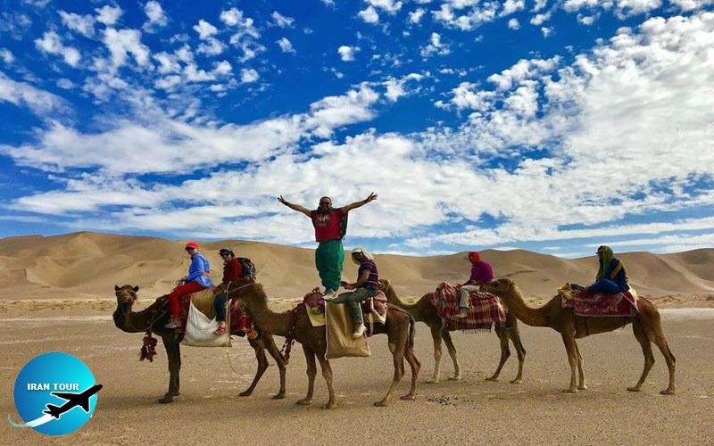 Camel riding in Shahdad desert Kerman