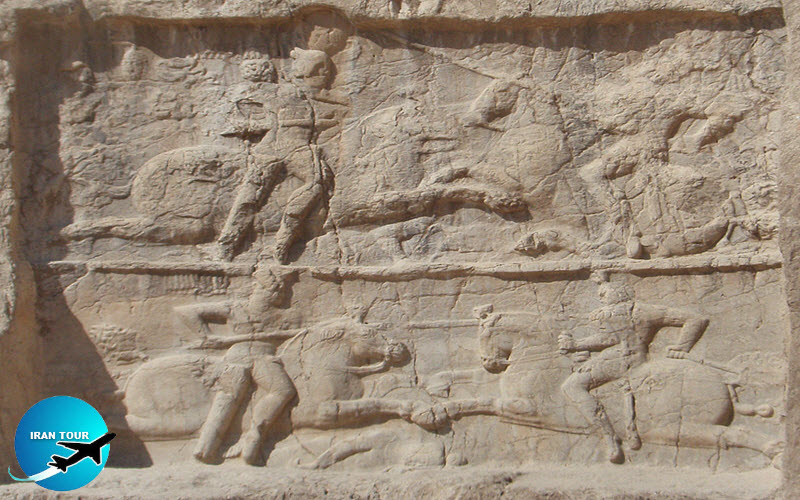 Relief  Victory of Bahram II  in Naqsh e Rustam 