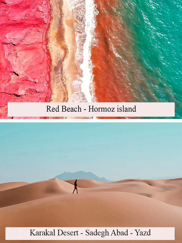 Red Beach - Hormozgan Province and Karakal Desert Yazd Province