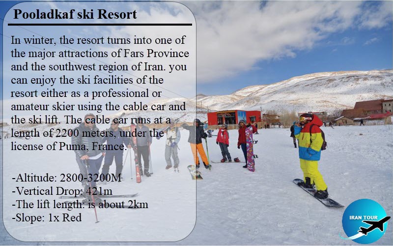 Pooladkaf is the southernmost ski resort in Iran