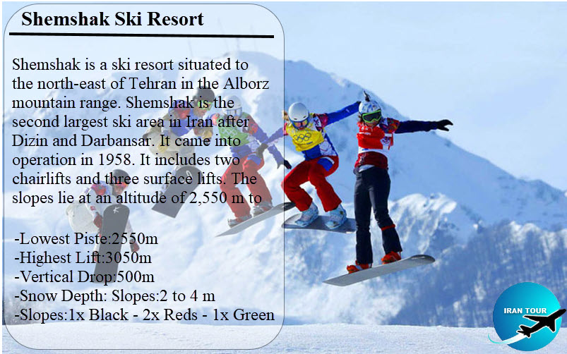 Shemshak is the second largest ski area in Iran