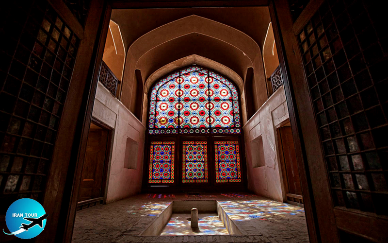 The decorated windows of Dolatabad Garden Yazd